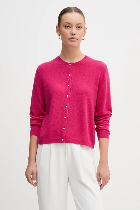 United Colors of Benetton sweter wełniany damski kolor różowy lekki 1002D501U - zdjęcie produktu nr 1