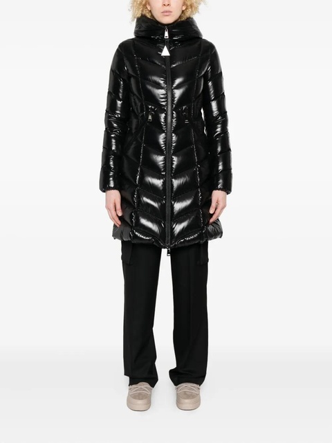 Moncler chevron-quilted hooded puffer jacket - Black - zdjęcie produktu nr 2