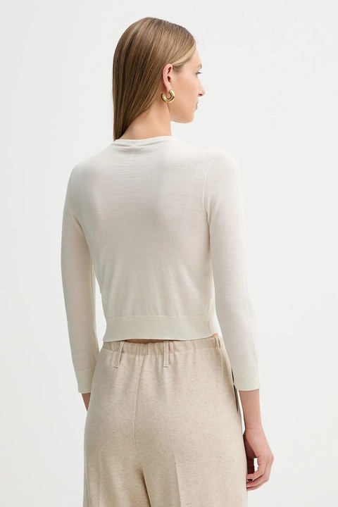 Liviana Conti sweter wełniany damski kolor beżowy lekki L5WA06 - zdjęcie produktu nr 1