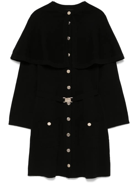 Maje 2-in-1 knitted cape dress - Black - zdjęcie produktu nr 1