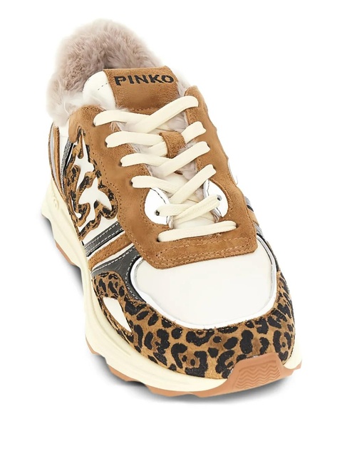 PINKO Zoe 01 leopard-print sneakers - Brown - zdjęcie produktu nr 2