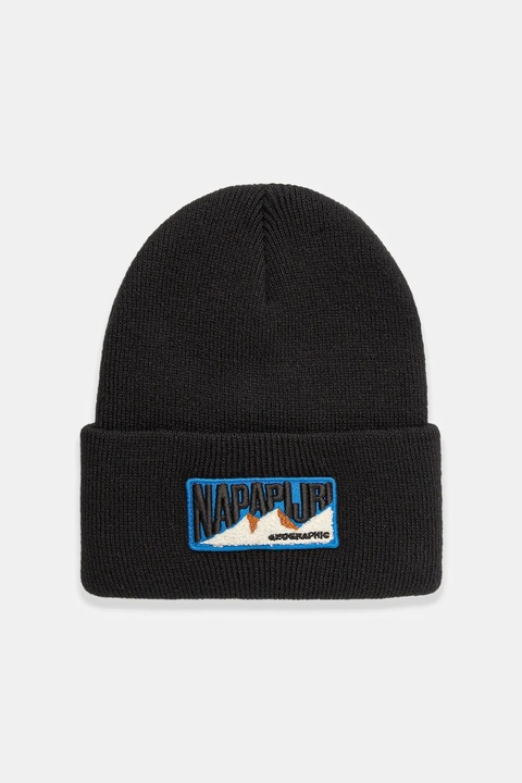 Napapijri czapka F-Montepiana kolor czarny NP0A88T69411 - zdjęcie produktu nr 1