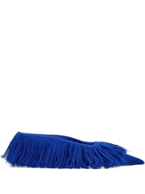 Ferragamo 55mm Eva fringe-detail pointed mules - Blue - zdjęcie produktu nr 1