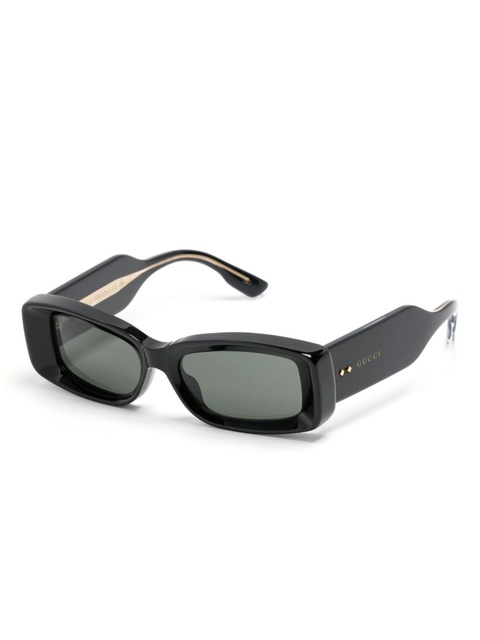 Gucci Eyewear lens-decal rectangle-frame sunglasses - Black - zdjęcie produktu nr 2