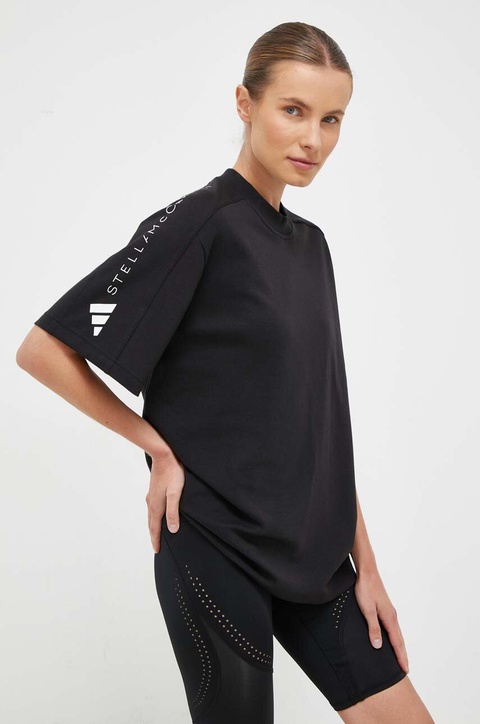 adidas by Stella McCartney t-shirt damski kolor czarny IB6854 - zdjęcie produktu nr 1