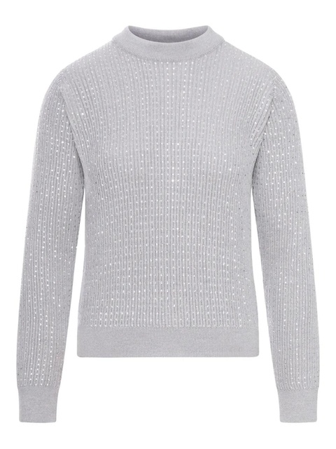 Golden Goose crystal-embellished ribbed sweater - Grey - zdjęcie produktu nr 1