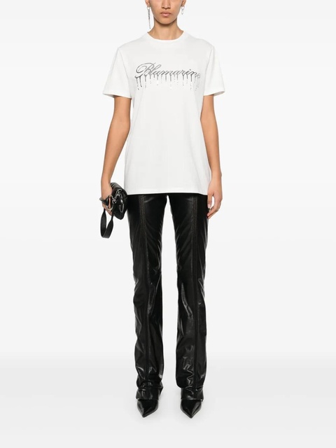 Blumarine raised-logo T-shirt - White - zdjęcie produktu nr 2