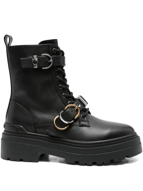 PINKO leather combat boots - Black - zdjęcie produktu nr 1