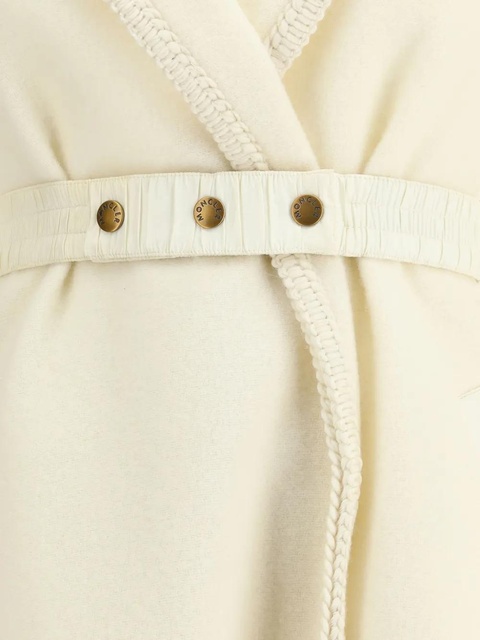 Moncler hooded fringed-hem cape - Neutrals - zdjęcie produktu nr 2