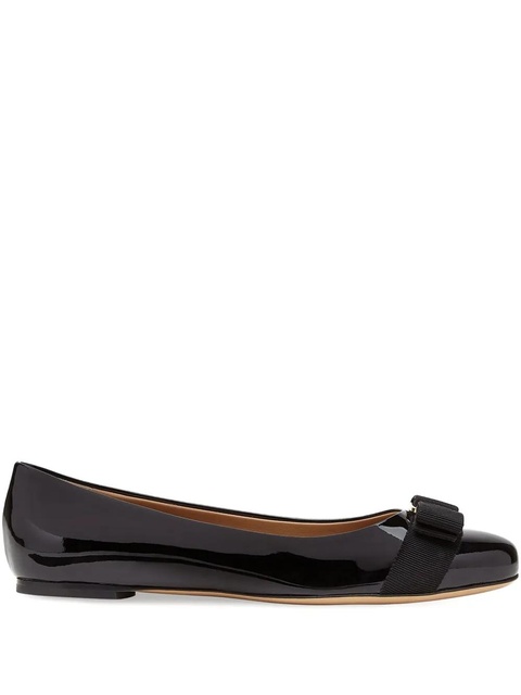 Ferragamo Varina patent ballet flats - Black - zdjęcie produktu nr 1