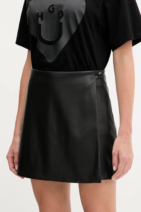 HUGO szorty damskie kolor czarny gładkie high waist 50542312 - zdjęcie produktu nr 1