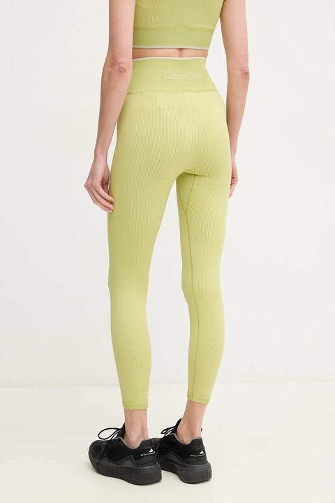 Calvin Klein Performance legginsy treningowe kolor beżowy gładkie 00GWS4L643 - zdjęcie produktu nr 2