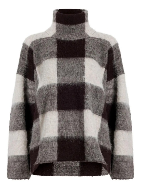 Proenza Schouler high-neck check-print sweater - Brown - zdjęcie produktu nr 1