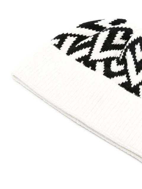 Valentino Garavani VLogo knitted hat - White - zdjęcie produktu nr 2