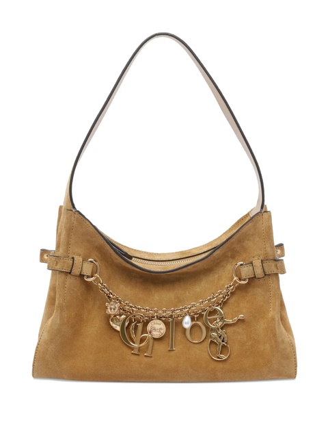 Chloé charms suede shoulder bag - Brown - zdjęcie produktu nr 1