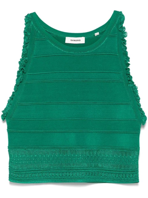 SANDRO knitted tank top - Green - zdjęcie produktu nr 1