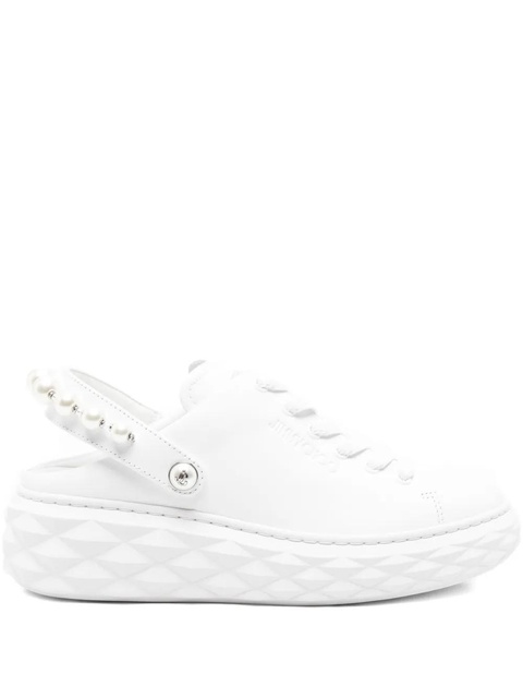 Jimmy Choo 50mm pearl-slingback platform sneakers - White - zdjęcie produktu nr 1