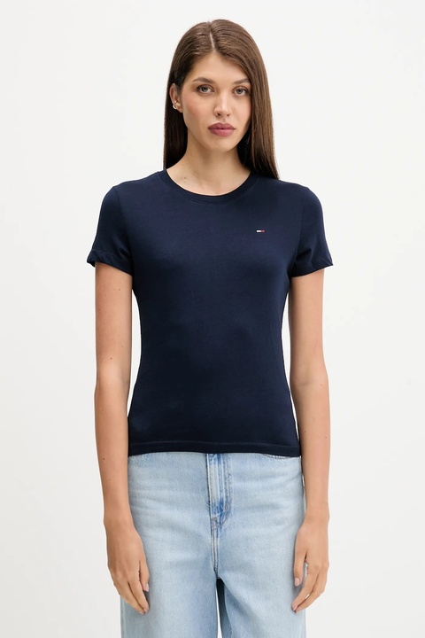 Tommy Jeans t-shirt bawełniany 3-pack damski kolor granatowy DW0DW22175 - zdjęcie produktu nr 2