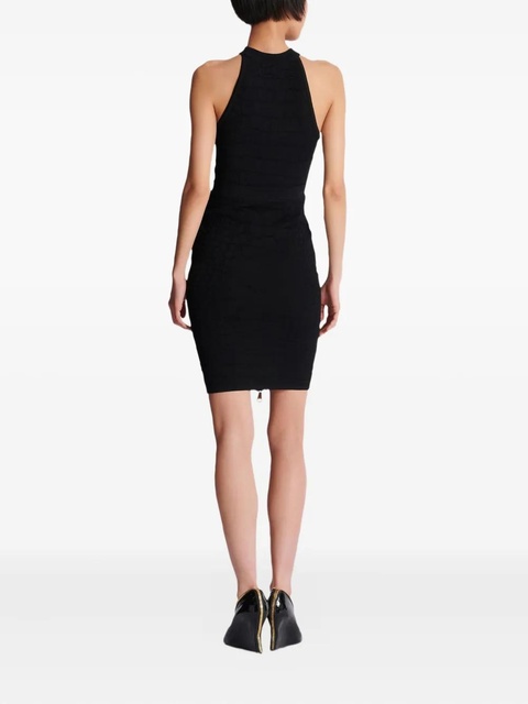 Balmain crocodile-effect zip-front mini skirt - Black - zdjęcie produktu nr 2