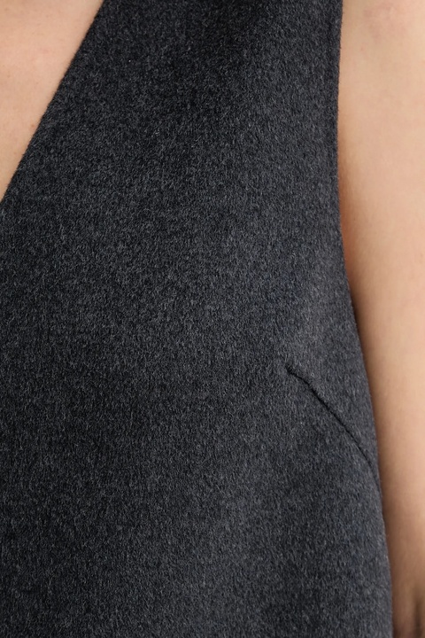 Calvin Klein sukienka z dodatkiem wełny kolor szary mini rozkloszowana LV044D017G - zdjęcie produktu nr 2