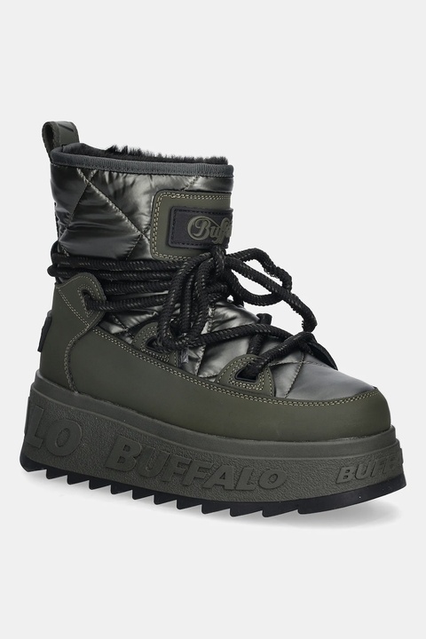 Buffalo śniegowce Eliza Snow Boot kolor zielony 1270144-KHA - zdjęcie produktu nr 1