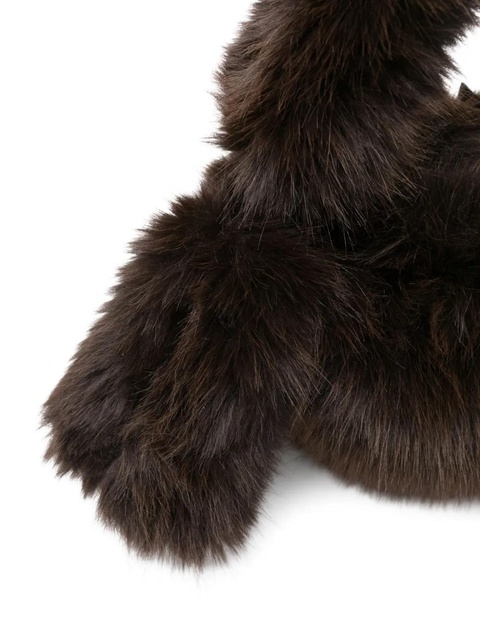 Alysi furry shoulder bag - Brown - zdjęcie produktu nr 1