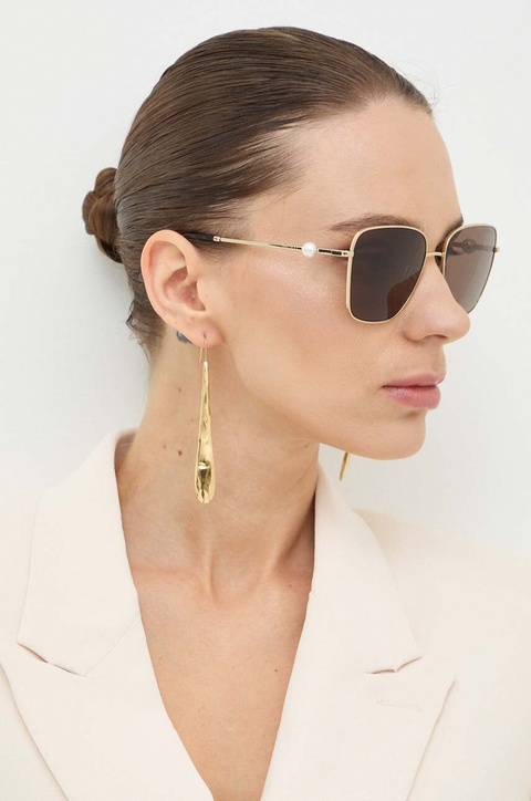 Jimmy Choo okulary przeciwsłoneczne damskie kolor brązowy 0JC4005HB - zdjęcie produktu nr 1