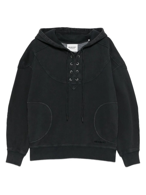 MARANT ÉTOILE lace-up hoodie - Black - zdjęcie produktu nr 2