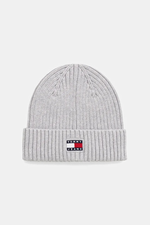 Tommy Jeans czapka bawełniana kolor szary AW0AW17899 - zdjęcie produktu nr 1