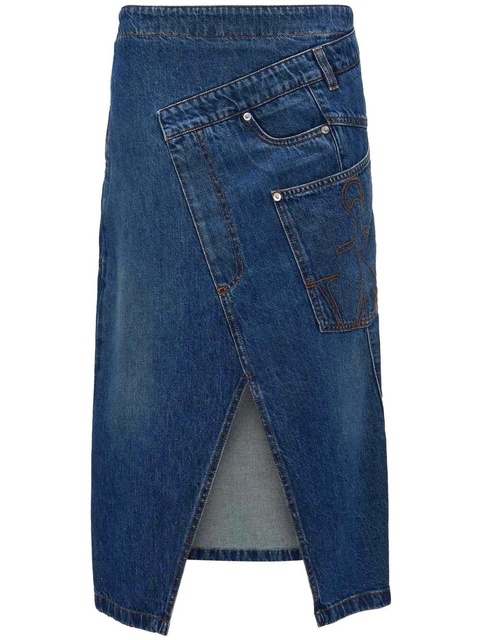 JW Anderson wrap-design denim skirt - Blue - zdjęcie produktu nr 1
