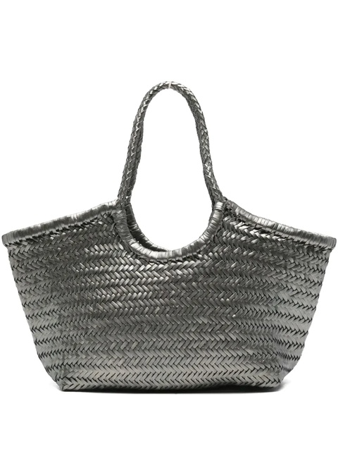 DRAGON DIFFUSION Nantucket leather tote bag - Silver - zdjęcie produktu nr 1
