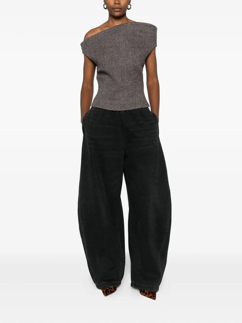 Alexander Wang elasticated-waist wide-leg trousers - Black - zdjęcie produktu nr 2