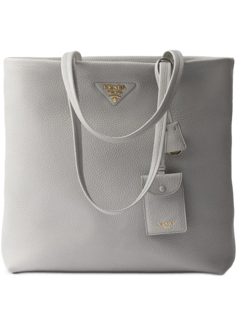 Prada large leather tote bag - Green - zdjęcie produktu nr 1