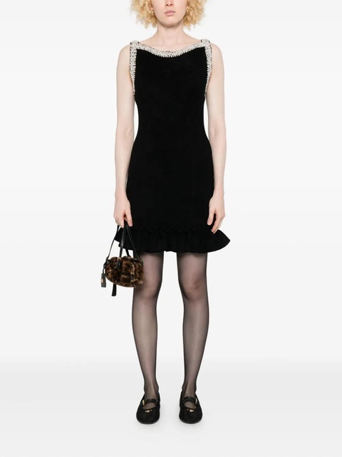 SANDRO faux-pearl embellished mini dress - Black - zdjęcie produktu nr 1