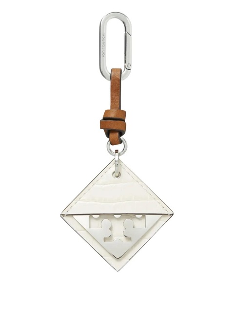 Tory Burch Hidden Logo Croc keyring - White - zdjęcie produktu nr 1