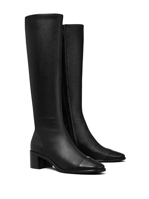 Tory Burch TORY LEATHER CAP-TOE KNEE HIGH BOOT 55MM - 006 - PERFECT BLACK - zdjęcie produktu nr 2