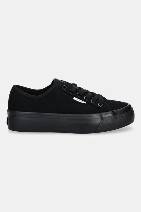 Calvin Klein tenisówki zamszowe VULC FLATF LACE UP SUE/WL CK kolor czarny YW0YW02000 - zdjęcie produktu nr 1