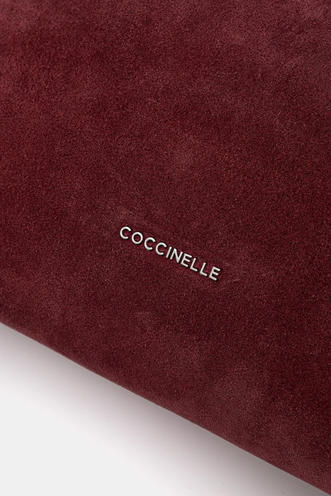Coccinelle torebka zamszowa kolor bordowy E1 P6P 58 01 01 - zdjęcie produktu nr 2