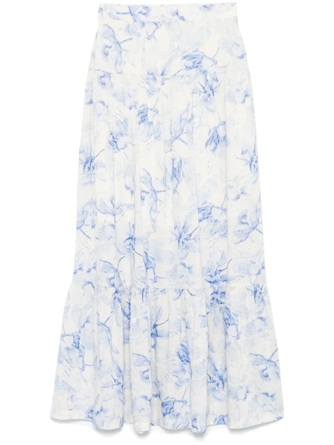 Maje floral-print midi skirt - White - zdjęcie produktu nr 1