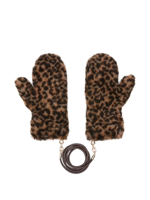 Max Mara Ombrat leopard-pattern mittens - Brown - zdjęcie produktu nr 1