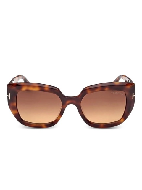 TOM FORD Eyewear tortoiseshell round-frame sunglasses - Brown - zdjęcie produktu nr 1
