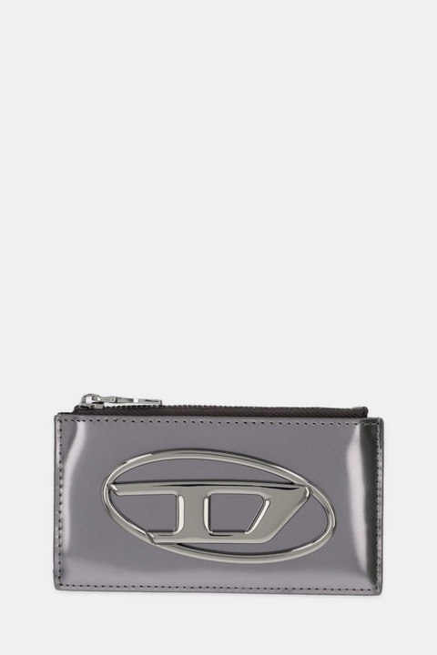 Diesel portfel skórzany 1DR 1DR CARD HOLDER III damski kolor szary X10270.PS202 - zdjęcie produktu nr 1