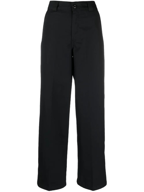 Carhartt WIP logo-patch pressed-crease trousers - Black - zdjęcie produktu nr 1