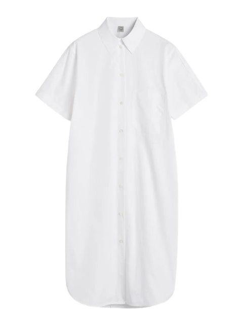 TOTEME short-sleeve button-front shirt dress - White - zdjęcie produktu nr 2