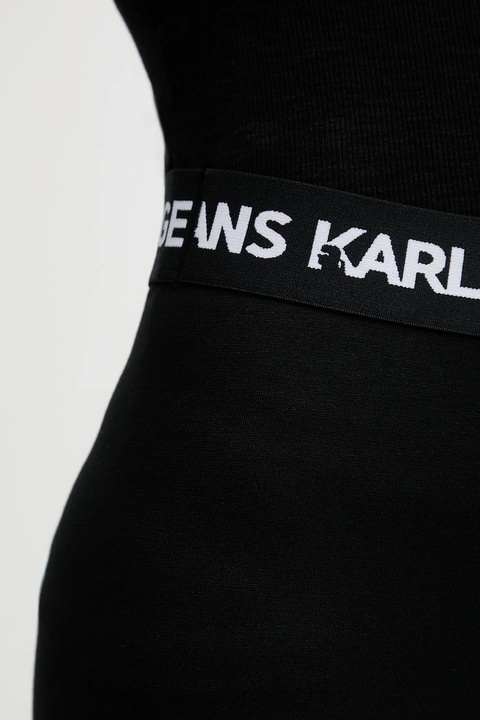 Karl Lagerfeld Jeans legginsy damskie kolor czarny gładkie B1W10091 - zdjęcie produktu nr 2