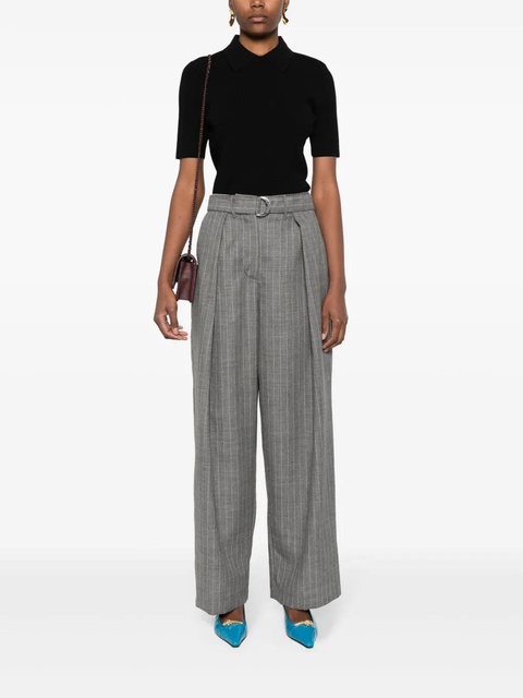 Tory Burch knitted polo top - Black - zdjęcie produktu nr 1