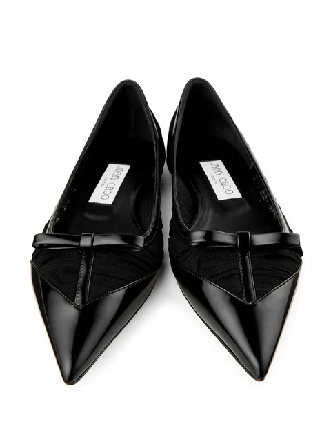 Jimmy Choo Love Mesh bow ballet flats - Black - zdjęcie produktu nr 2