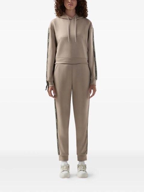 GCDS stripe-knit hooded knitted top - Neutrals - zdjęcie produktu nr 2