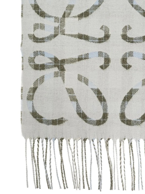 LOEWE Anagram-pattern scarf - Grey - zdjęcie produktu nr 2