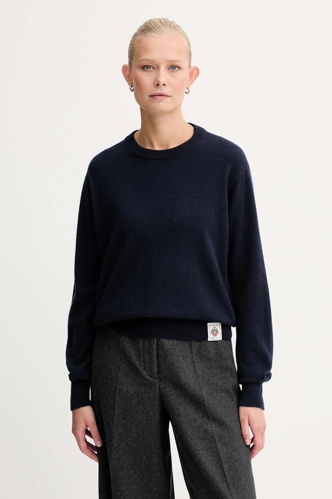 Bally sweter kaszmirowy damski kolor granatowy lekki WKN0BA - zdjęcie produktu nr 1